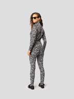 Legging Glue In de punto con leopardo negro y blanco