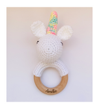 Personalized Crochet Baby Rattle