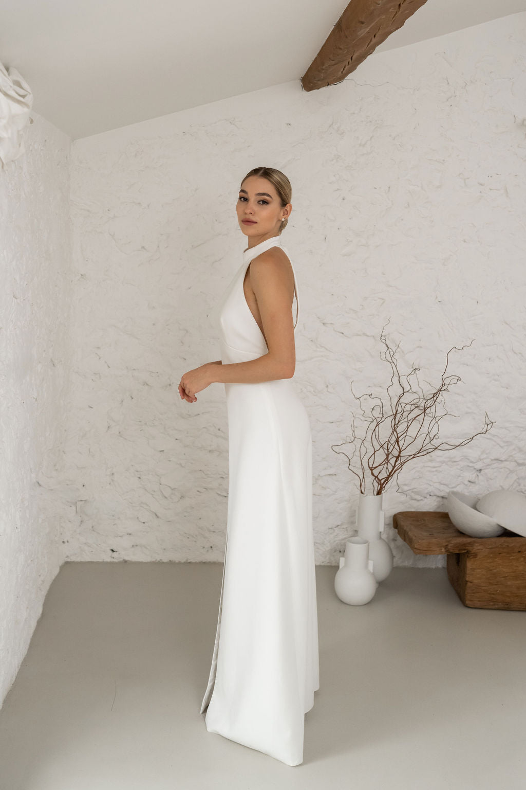 Kjole Chloé - Råhvid