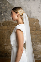 Sluier Agathe - Zijdewit