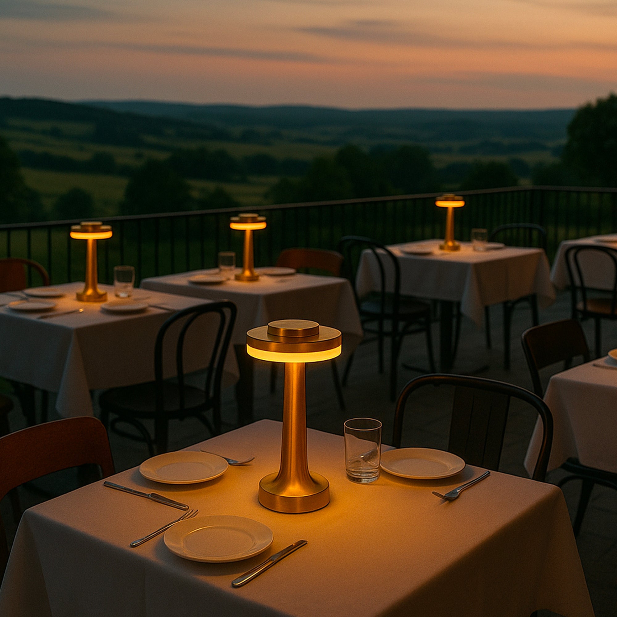 Chicglow - Wireless Table Lamp - Steel - Gold