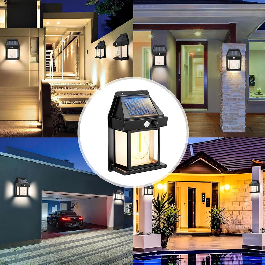 Sunflare - Decorative Solar Wall Light - Plastic - Black