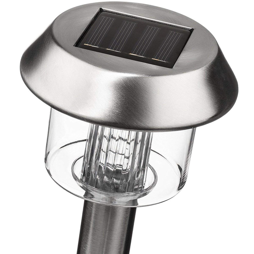 Set of 8 stainless steel solar beacons to plant for white LED driveway ALESIA H39cm - REDDECO.com