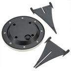 Set of 8 round stainless steel solar spotlights, recessed or inserted, white LED DECKY ∅12cm - REDDECO.com