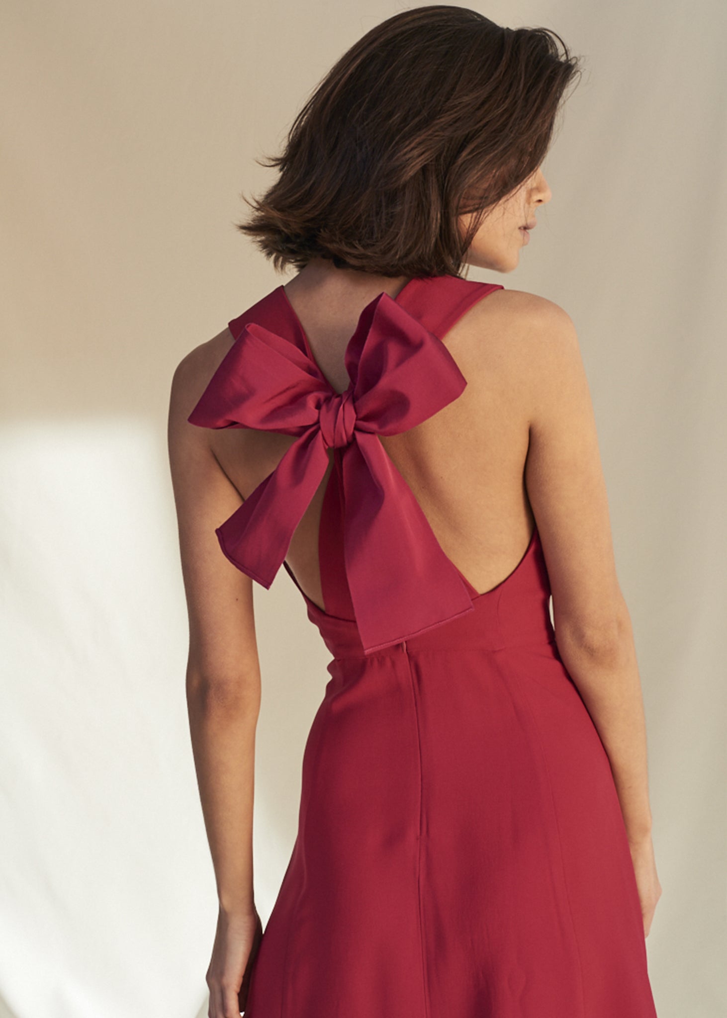 Lucia Raspberry Dress