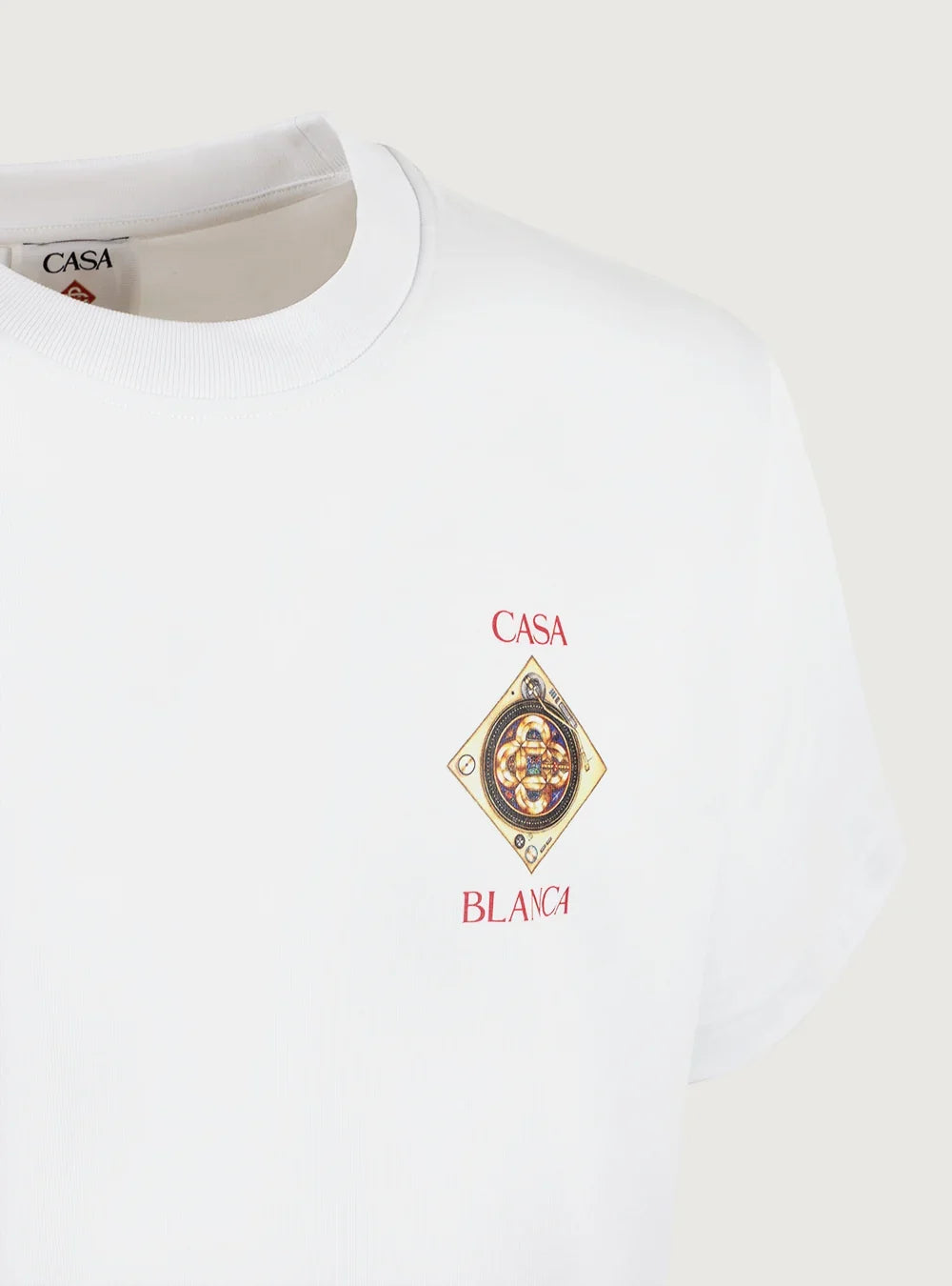 Camiseta Casablanca White Plafond Orné De Musique de manga corta - Bright White