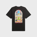 T-shirt męski Casablanca Black Tennis Landscape z krótkim rękawem – Black