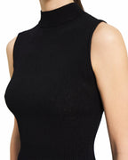 Sweater Knit - Plaited Tank - Black