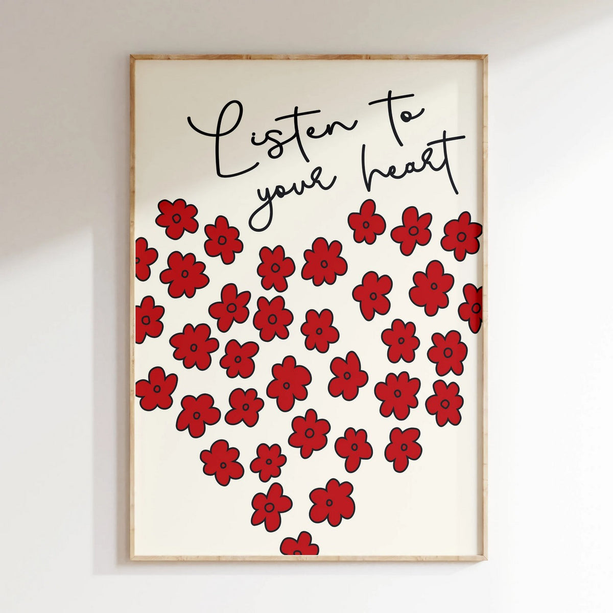 Groovy - Affiche Listen To Your Heart - Rouge