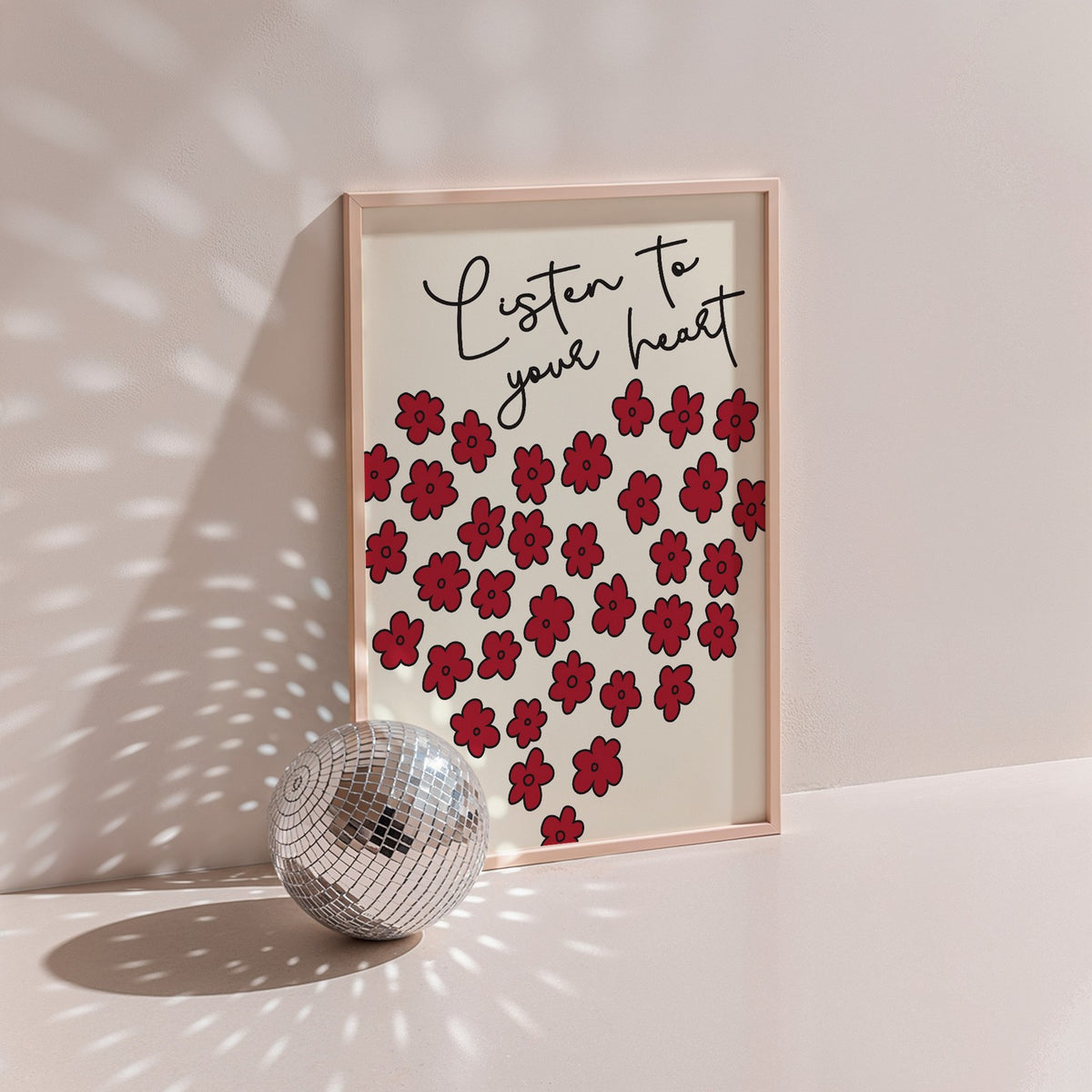 Groovy - Affiche Listen To Your Heart - Rouge