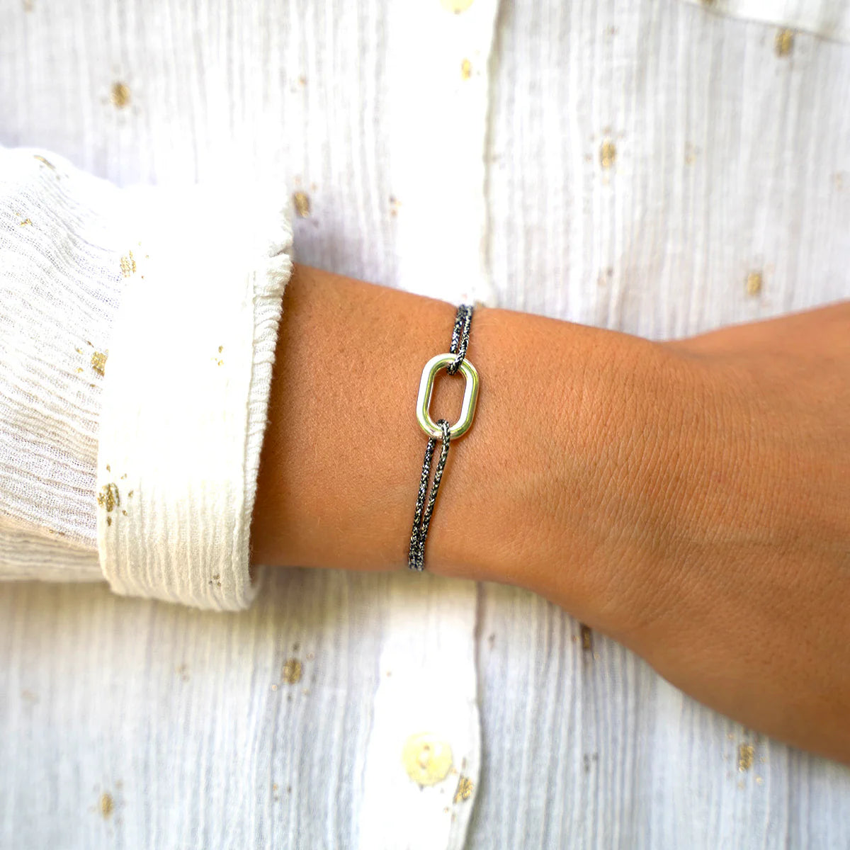 Pulsera dividida - Antracita brillante