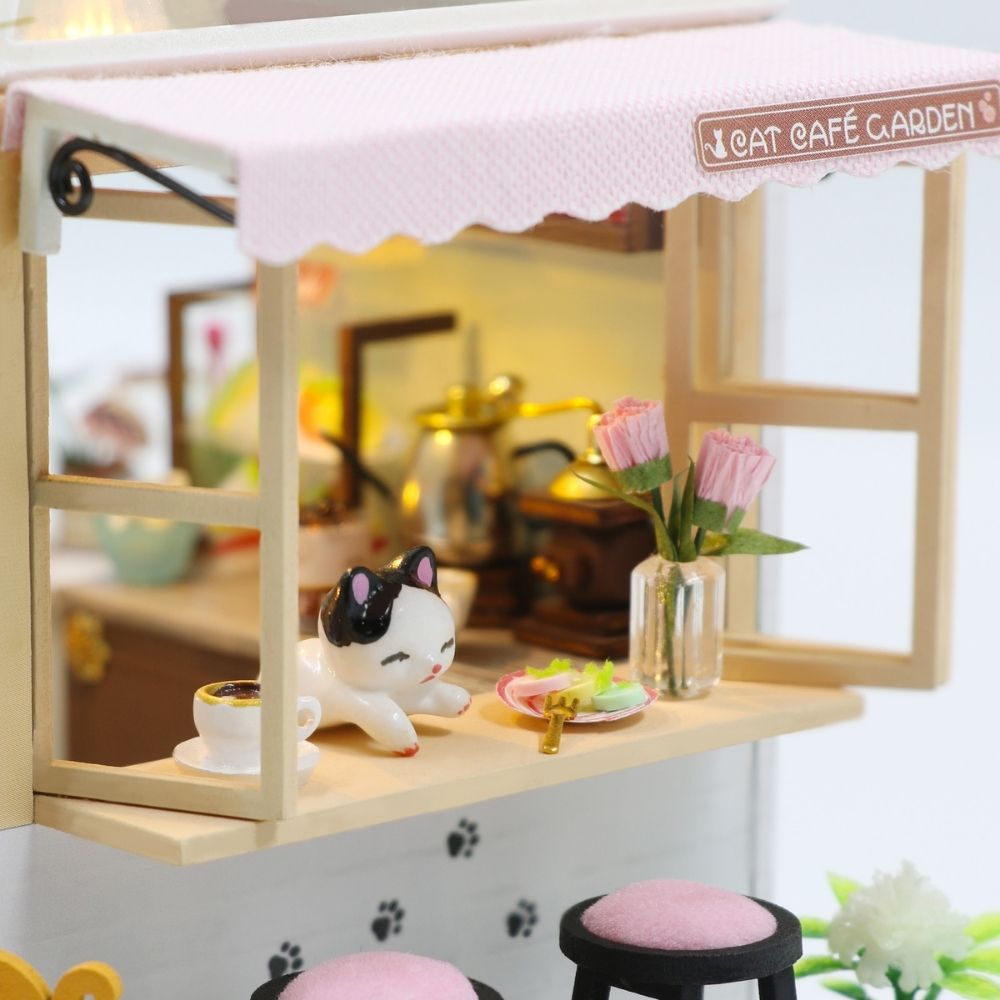 Casa en miniatura - Jardín del Café para Gatos