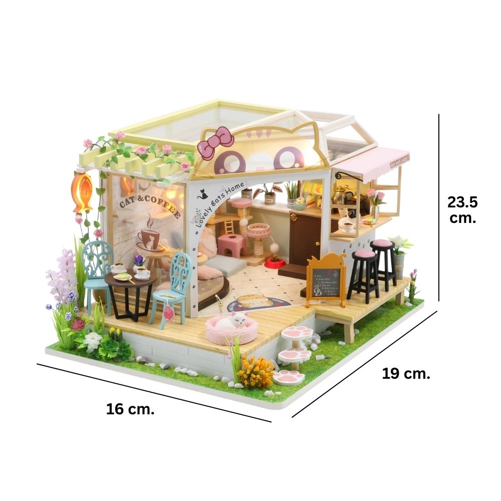 Casa en miniatura - Jardín del Café para Gatos