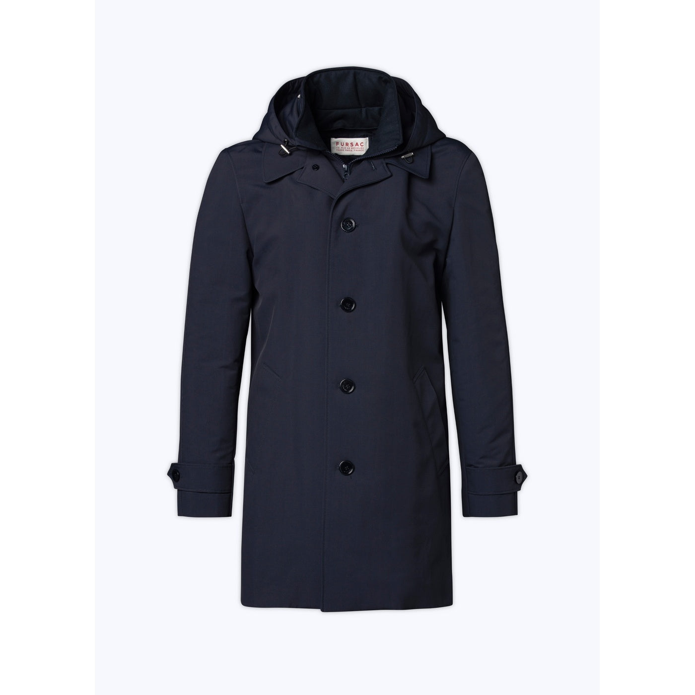 Fursac - Parka En Toile Déperlante - Bleu