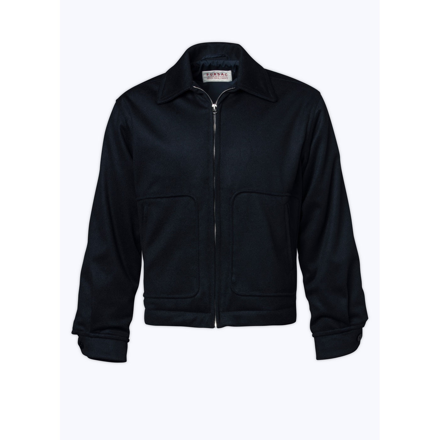 Fursac - Blouson En Drap De Laine Mélangée - Petrole - Homme