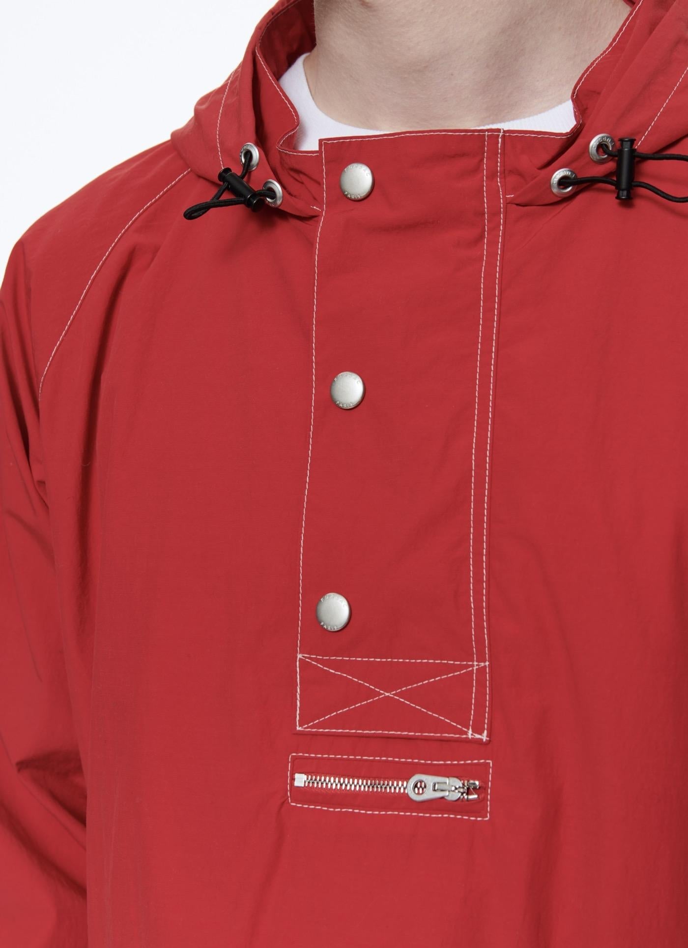 Fursac - Vareuse Longue En Nylon - Rouge - Homme