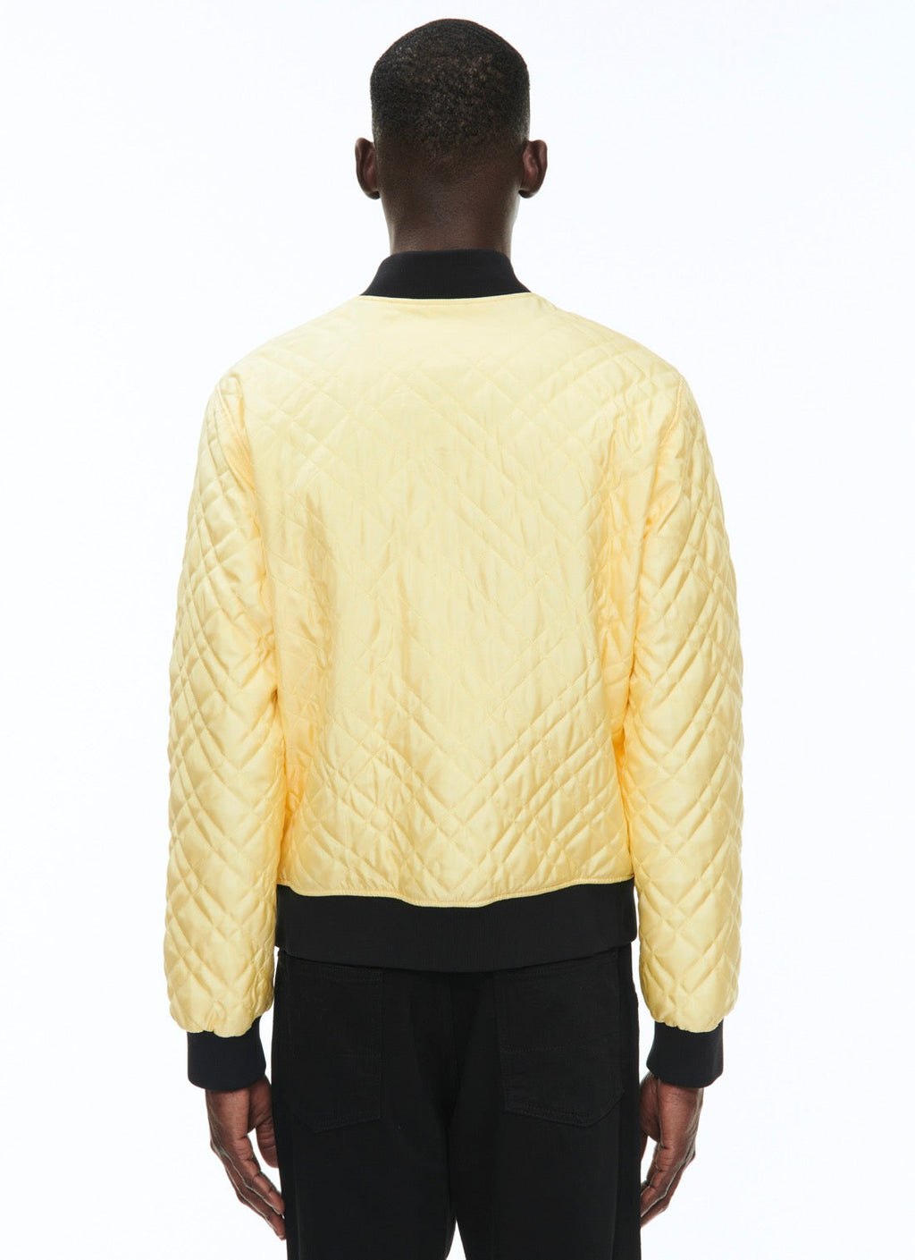 Fursac - Blouson Matelassé Satiné - Jaune Pâle - Homme