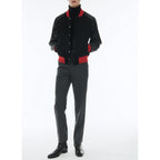 Chaqueta de lana y piel de cordero - Negro