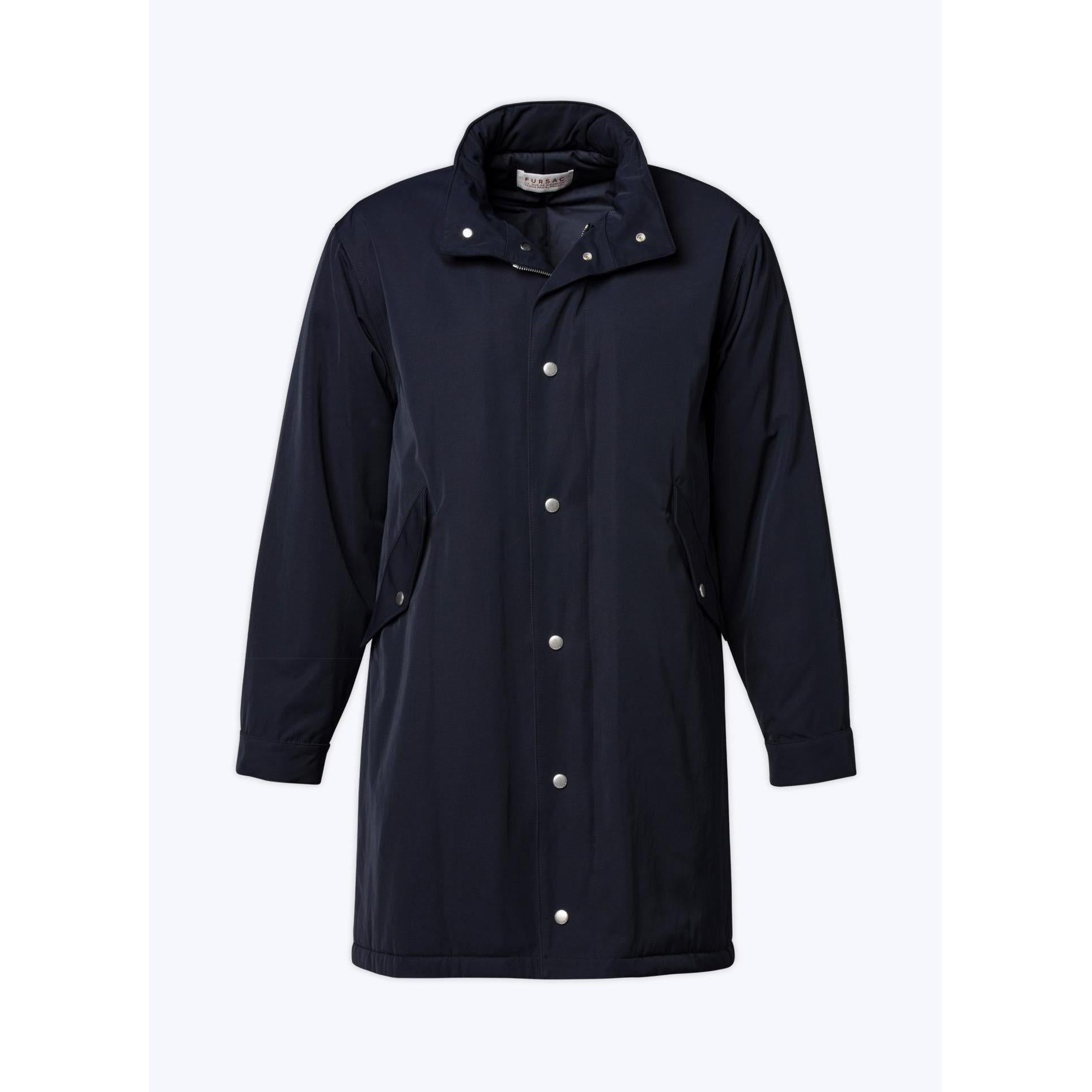 Fursac - Parka Matelassée Fishtail En Twill - Marine