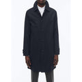 Fursac - Manteau À Col Chemise En Coton Biologique - Marine