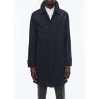 Fursac - Manteau À Col Chemise En Coton Biologique - Marine