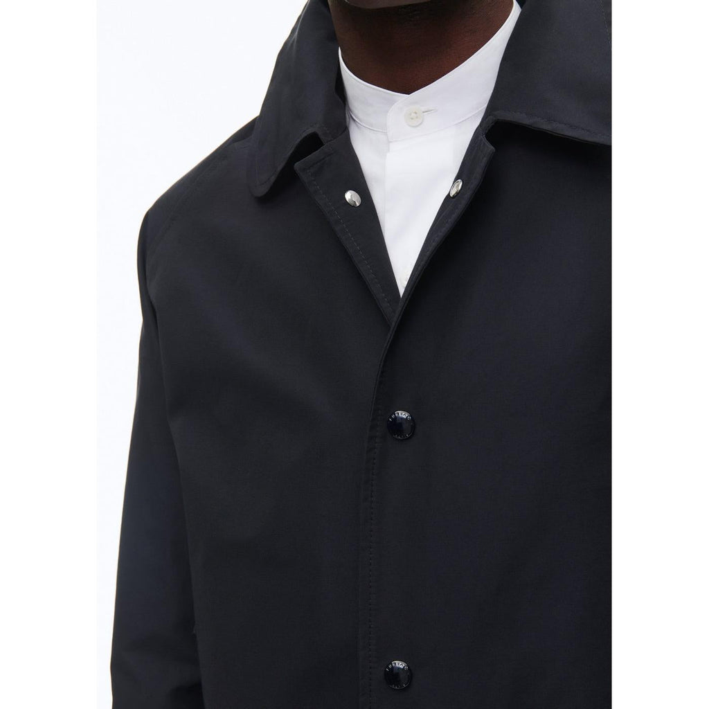 Fursac - Manteau À Col Chemise En Coton Biologique - Marine