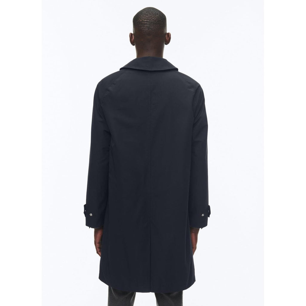 Fursac - Manteau À Col Chemise En Coton Biologique - Marine