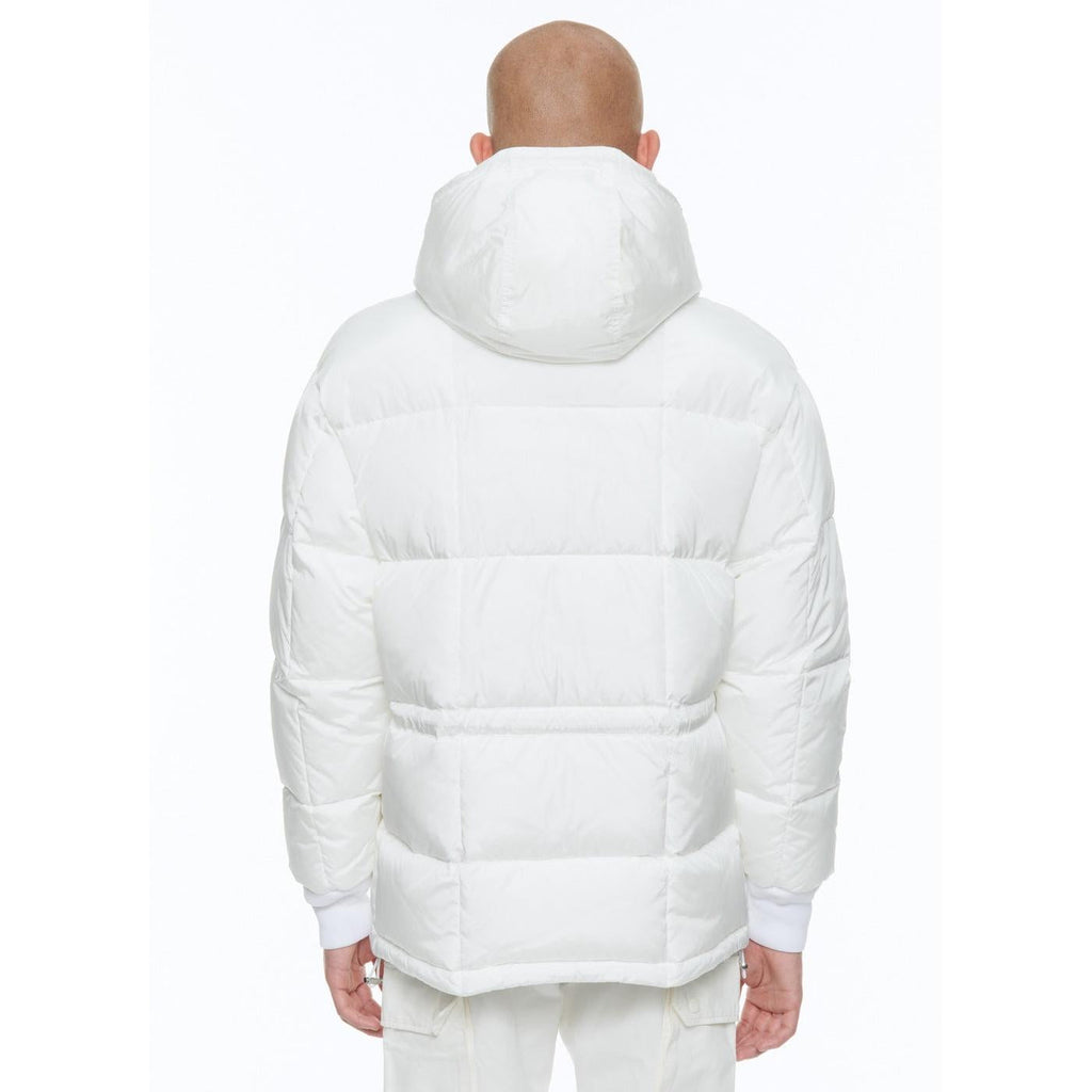 Fursac - Doudoune À Capuche En Toile Déperlante - Blanc