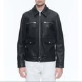 Fursac - Blouson Cuir Zippé Vachette - Noir
