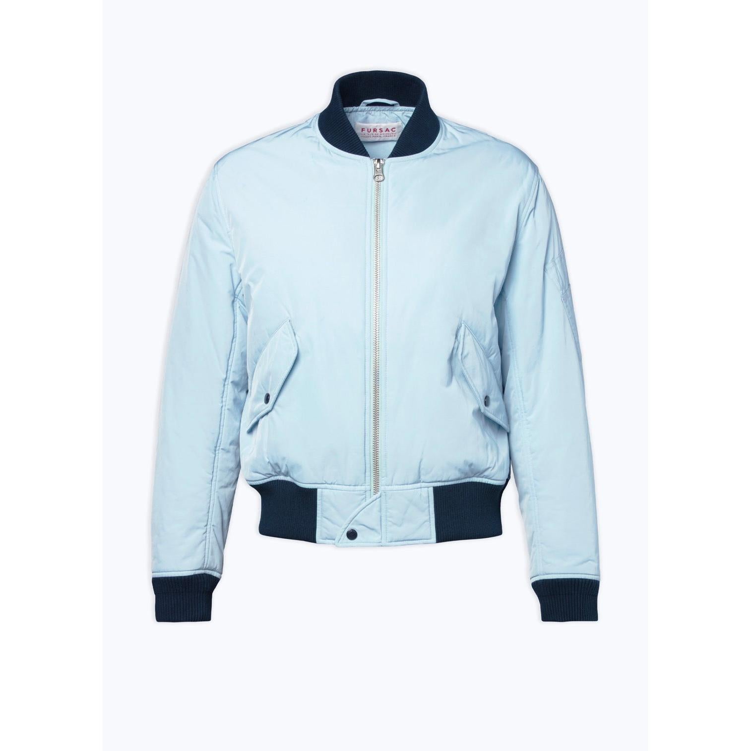 Fursac - Bomber En Serge Technique - Bleu Clair