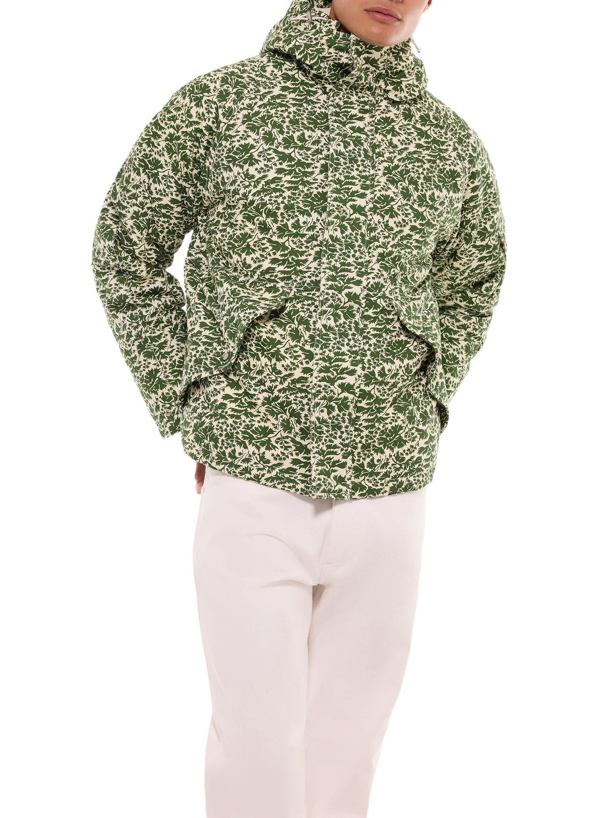 Parka Med Camouflageprint - Olivengrøn
