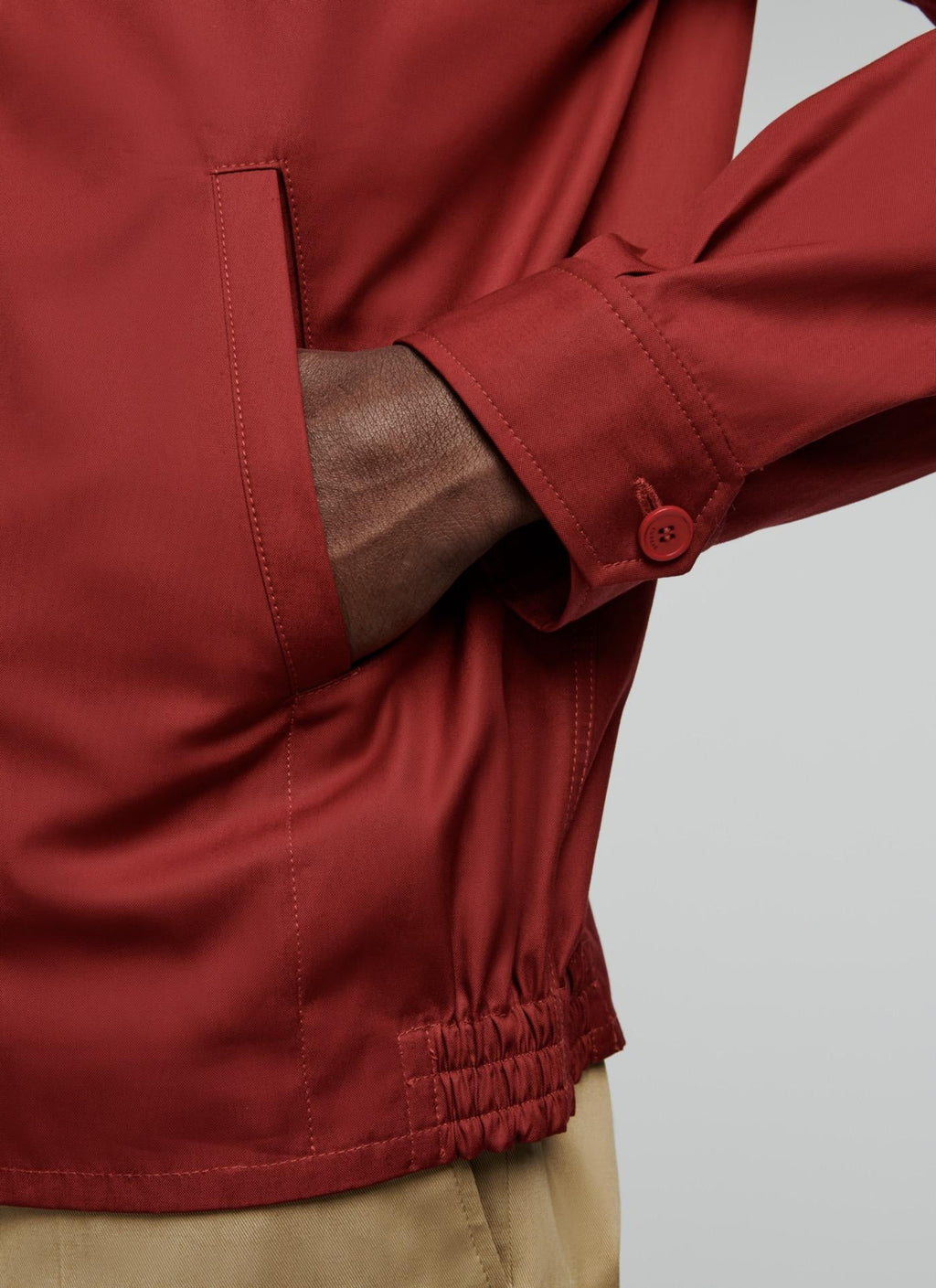 Fursac - Blouson En Toile De Coton Déperlante - Vermillon