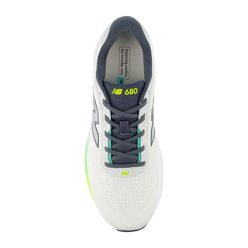 New Balance M680 Zapatillas Hombre - Blanco/Gris/Amarillo