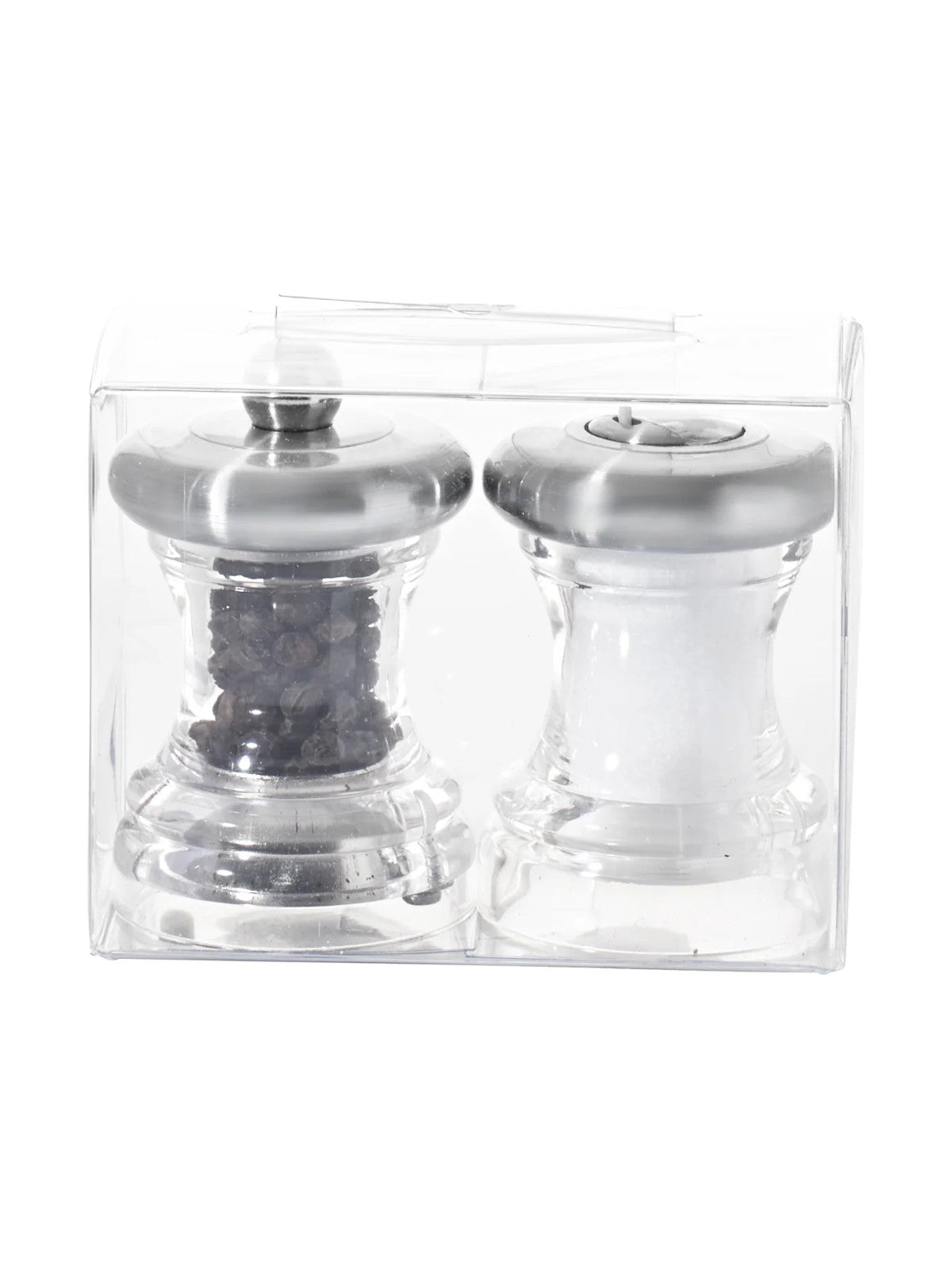 Set of 2 Salt and Pepper Mills - Acrylic - Transparent