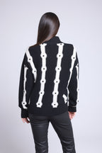 Gilet A Contraste Maddie - Noir Et Blanc - Femme