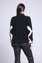Chaqueta Magali Graphic Zipee - Blanco y negro - Mujer