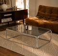 Maggy - Table Basse - Verre Trempé - Noir