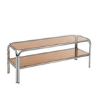 Maggy - Mueble para Televisión - Estructura Naranja Oscuro Y Cromo