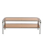Maggy - Mueble para Televisión - Estructura Naranja Oscuro Y Cromo