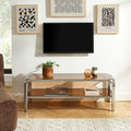 Maggy - Mueble para Televisión - Estructura Naranja Oscuro Y Cromo