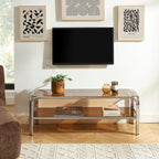 Maggy - Mueble para Televisión - Estructura Naranja Oscuro Y Cromo