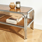 Maggy - Mueble para Televisión - Estructura Naranja Oscuro Y Cromo