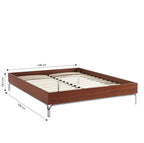 Maggy - Bed - Chenille Fabric - Walnut