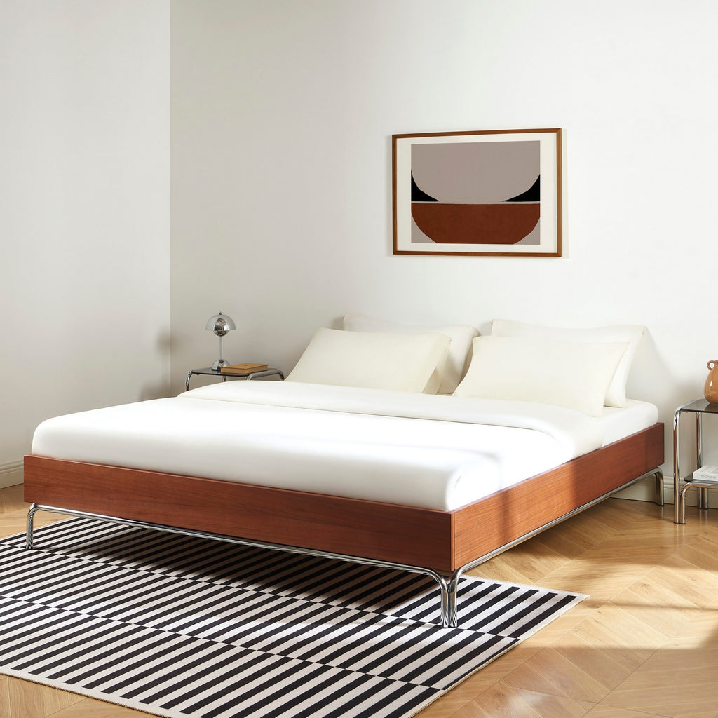 Maggy - Bed - Chenille Fabric - Beige