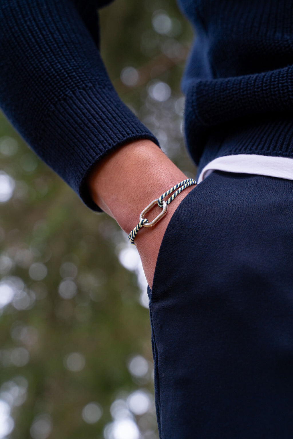 Pulsera Amure - Azul Y Beige