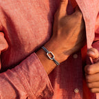 Bracelet Livarde - Bleu Marine & Blanc