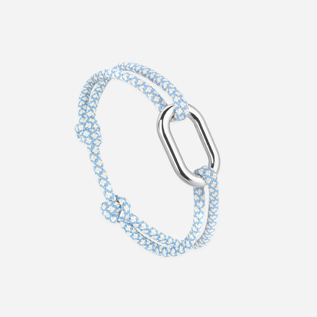 Pulsera Regatta - Azul cielo y beige