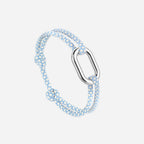 Pulsera Regatta - Azul cielo y beige