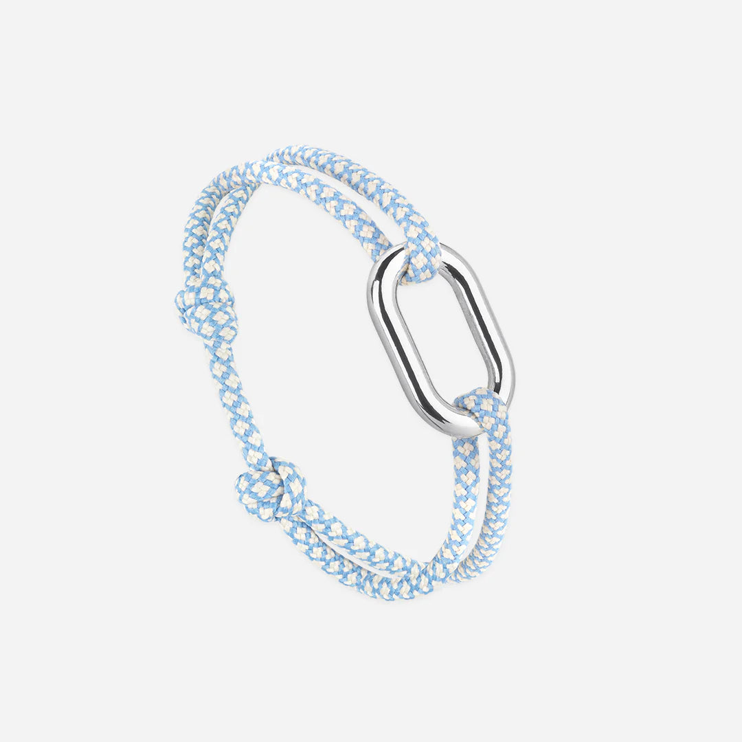 Pulsera Regatta - Azul cielo y beige