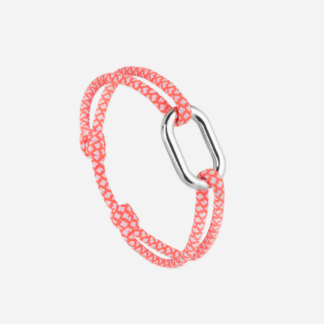 Bracelet Tangon - Orange & Blanc